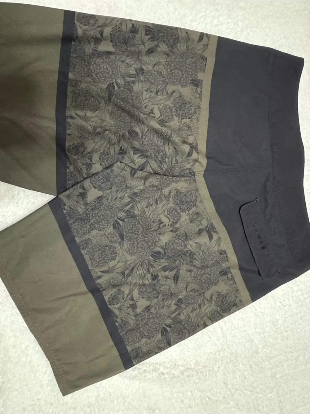 Oakley Men's Olive and Black Floral Board Shorts